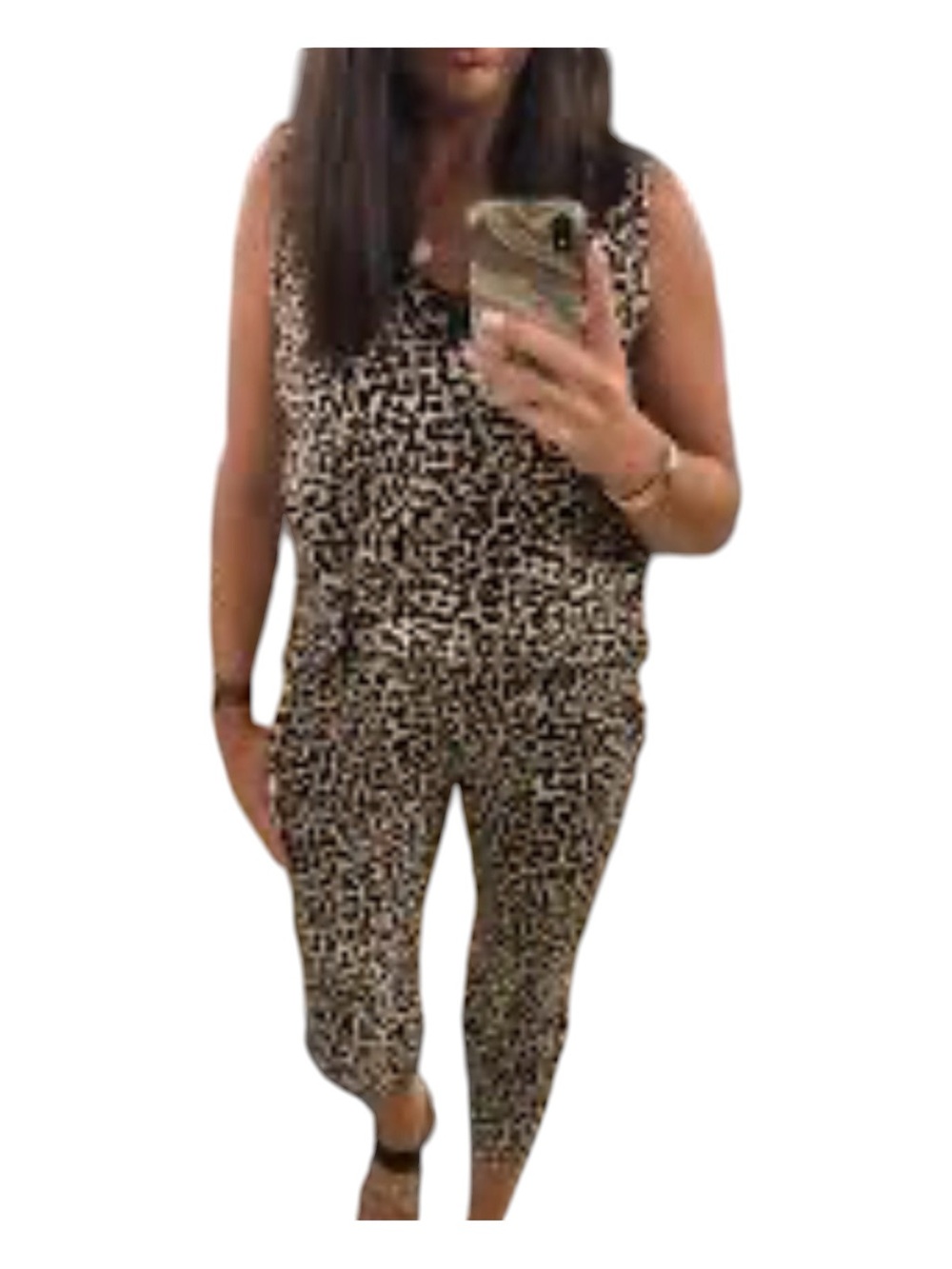 CAbi Knotty Tank Top and Pivot Spotted Joggers